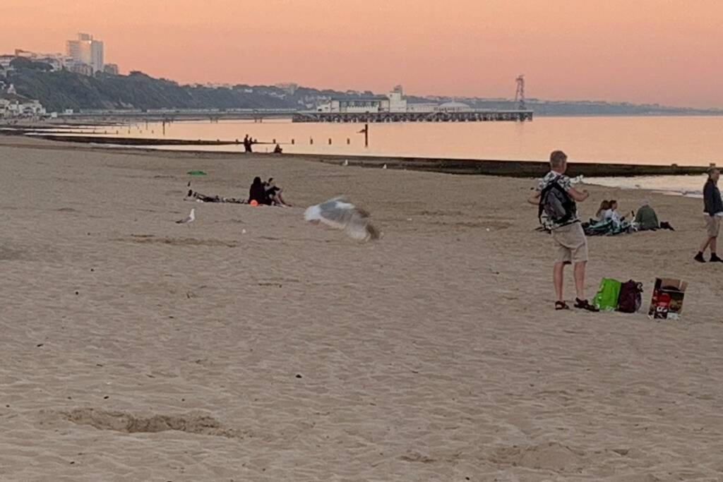 Bournemouth Nr Town Beach Train Coach Shops Lovely Entire Apartment Allows Quiet Good Dogs Екстер'єр фото